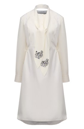 Женское хлопковое платье LANVIN кремвого цвета по цене 137000 руб., арт. RW-DR202Y-4802-P21 | Фото 1 Женское хлопковое платье LANVIN кремвого цвета, арт. RW-DR202Y-4802-P21 | Фото 1