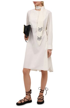 Женское хлопковое платье LANVIN кремвого цвета по цене 137000 руб., арт. RW-DR202Y-4802-P21 | Фото 2 Женское хлопковое платье LANVIN кремвого цвета, арт. RW-DR202Y-4802-P21 | Фото 2