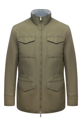 Мужская двусторонняя куртка BRUNELLO CUCINELLI хаки цвета по цене 269500 руб., арт. MW4386495 | Фото 1 Мужская двусторонняя куртка BRUNELLO CUCINELLI хаки цвета, арт. MW4386495 | Фото 1