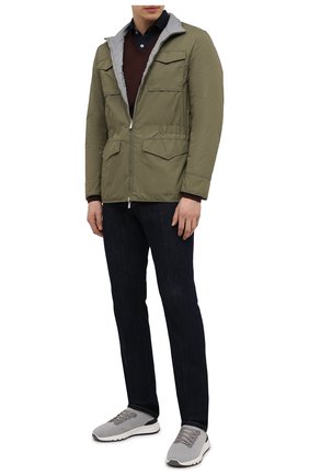 Мужская двусторонняя куртка BRUNELLO CUCINELLI хаки цвета по цене 269500 руб., арт. MW4386495 | Фото 2 Мужская двусторонняя куртка BRUNELLO CUCINELLI хаки цвета, арт. MW4386495 | Фото 2