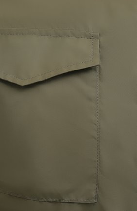 Мужская двусторонняя куртка BRUNELLO CUCINELLI хаки цвета, арт. MW4386495 | Фото 5 (Кросс-КТ: Куртка, Ветровка; Рукава: Длинные; Длина (верхняя одежда): До середины бедра; Материал внешний: Синтетический материал; Стили: Милитари, Кэжуэл; Материал подклада: Синтетический материал)