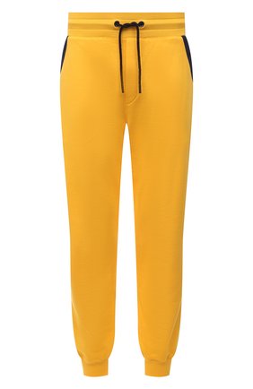 Мужские хлопковые джоггеры KNT желтого цвета, арт. UMM0120 | Фото 1 (Длина (брюки, джинсы): Стандартные; Кросс-КТ: Спорт; Региональные ограничения белый список (Axapta Mercury): RU; Материал внешний: Хлопок; Стили: Спорт-шик; Силуэт М (брюки): Джоггеры)