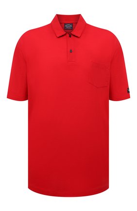 Мужское хлопковое поло PAUL&SHARK красного цвета по цене 21600 руб., арт. 21411204/C00/3XL-6XL | Фото 1 Мужское хлопковое поло PAUL&SHARK красного цвета, арт. 21411204/C00/3XL-6XL | Фото 1 (Материал внешний: Хлопок; Длина (для топов): Удлиненные; Рукава: Короткие; Стили: Кэжуэл; Застежка: Пуговицы)