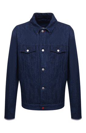Мужская джинсовая куртка KITON синего цвета по цене 326000 руб., арт. UW0948MV07T92/60-68 | Фото 1 Мужская джинсовая куртка KITON синего цвета, арт. UW0948MV07T92/60-68 | Фото 1