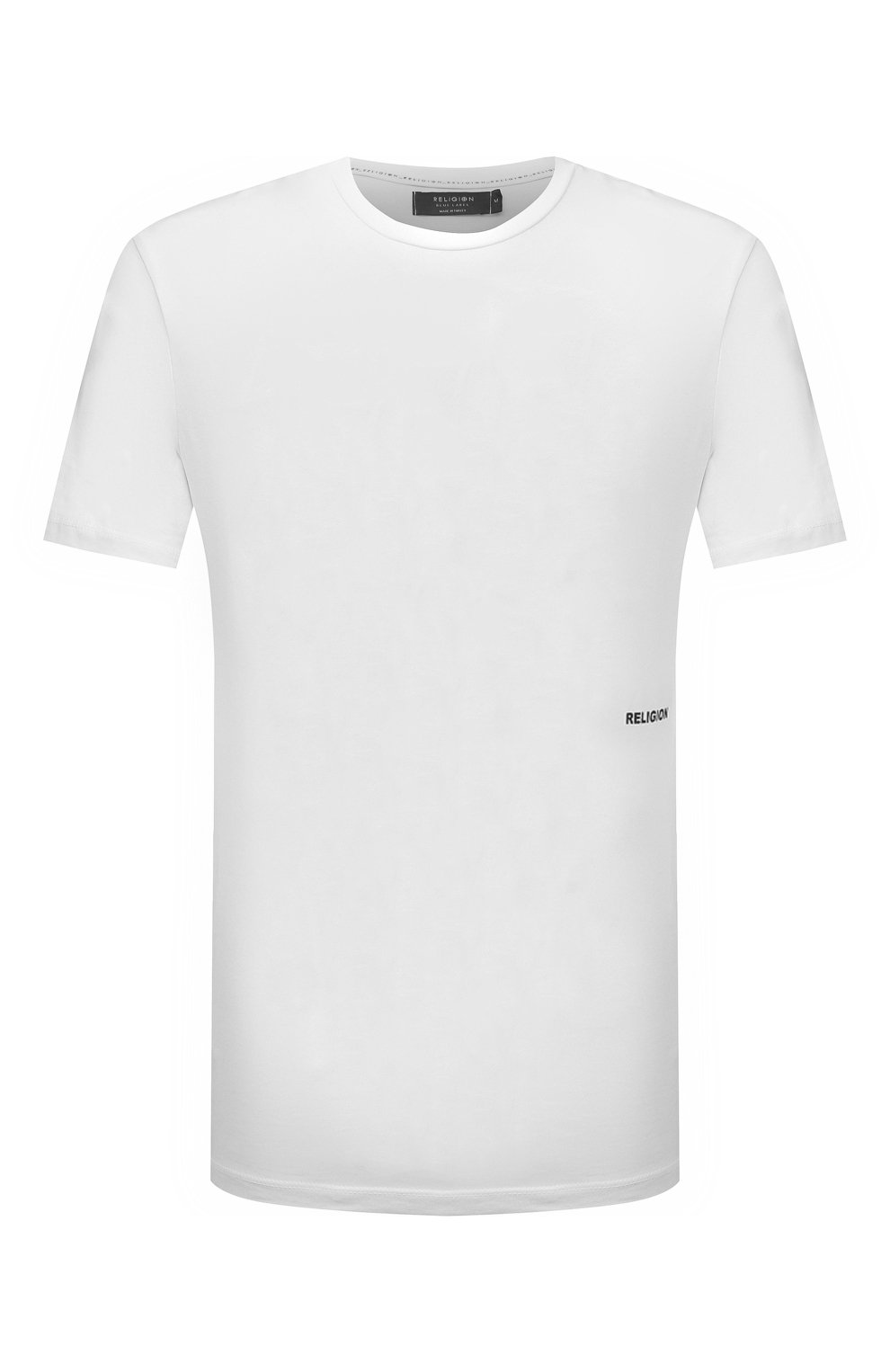Мужская хлопковая футболка RELIGION белого цвета, арт. 11BJSN96 | Фото 1 (Рукава: Короткие; Стили: Панк; Длина (для топов): Стандартные; Принт: С принтом; Материал внешний: Хлопок)