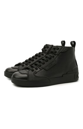 Мужские кожаные кеды portofino light DOLCE & GABBANA черного цвета по цене 66800 руб., арт. CS1866/A0259 | Фото 1 Мужские кожаные кеды portofino light DOLCE & GABBANA черного цвета, арт. CS1866/A0259 | Фото 1