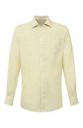 Мужская льняная рубашка LORO PIANA салатового цвета по цене 57250 руб., арт. FAL6255 | Фото 1 Мужская льняная рубашка LORO PIANA салатового цвета, арт. FAL6255 | Фото 1