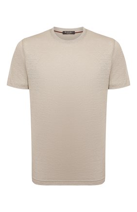 Мужская льняная футболка LORO PIANA бежевого цвета по цене 52550 руб., арт. FAL5748 | Фото 1 Мужская льняная футболка LORO PIANA бежевого цвета, арт. FAL5748 | Фото 1