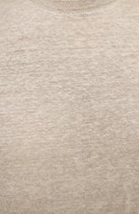 Мужская льняная футболка LORO PIANA бежевого цвета, арт. FAL5748 | Фото 5 (Принт: Без принта; Рукава: Короткие; Длина (для топов): Стандартные; Материал внешний: Лен; Стили: Кэжуэл)