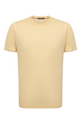 Мужская льняная футболка LORO PIANA желтого цвета по цене 52550 руб., арт. FAL5748 | Фото 1 Мужская льняная футболка LORO PIANA желтого цвета, арт. FAL5748 | Фото 1