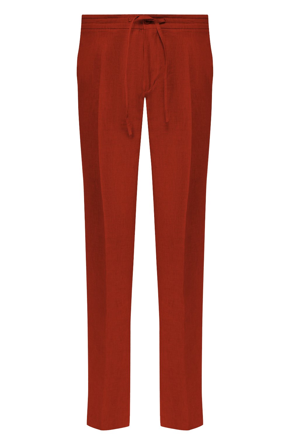 Мужские льняные брюки LORO PIANA красного цвета, арт. FAI6395 | Фото 1 (Длина (брюки, джинсы): Стандартные; Случай: Повседневный; Материал внешний: Лен; Стили: Кэжуэл)