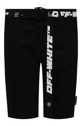 Мужские джинсовые шорты OFF-WHITE черного цвета по цене 44650 руб., арт. 0MYC005S21DEN001 | Фото 1 Мужские джинсовые шорты OFF-WHITE черного цвета, арт. 0MYC005S21DEN001 | Фото 1 (Материал внешний: Хлопок, Деним; Кросс-КТ: Деним; Принт: С принтом; Стили: Гранж; Длина Шорты М: Ниже колена)