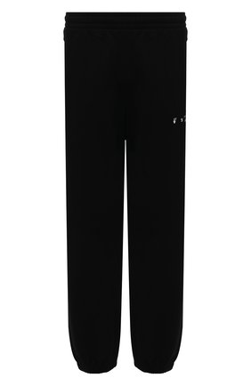 Мужские хлопковые джоггеры OFF-WHITE черного цвета по цене 38500 руб., арт. 0MCH029S21FLE004 | Фото 1 Мужские хлопковые джоггеры OFF-WHITE черного цвета, арт. 0MCH029S21FLE004 | Фото 1