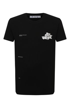 Мужская хлопковая футболка OFF-WHITE черного цвета по цене 26050 руб., арт. 0MAA027S21JER014 | Фото 1 Мужская хлопковая футболка OFF-WHITE черного цвета, арт. 0MAA027S21JER014 | Фото 1