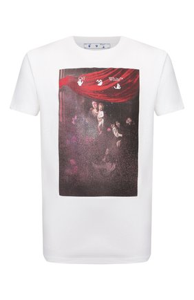 Мужская хлопковая футболка OFF-WHITE белого цвета по цене 24650 руб., арт. 0MAA027S21JER010 | Фото 1 Мужская хлопковая футболка OFF-WHITE белого цвета, арт. 0MAA027S21JER010 | Фото 1