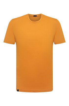 Мужская хлопковая футболка CAPOBIANCO оранжевого цвета, арт. 10M660.PA01. | Фото 1 (Длина (для топов): Стандартные; Материал внешний: Хлопок; Принт: Без принта; Стили: Кэжуэл; Рукава: Короткие)