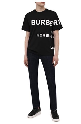 Мужская хлопковая футболка BURBERRY черного цвета по цене 30900 руб., арт. 8040694 | Фото 2 Мужская хлопковая футболка BURBERRY черного цвета, арт. 8040694 | Фото 2