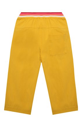 Детские хлопковые брюки FENDI желтого цвета, арт. JFF225/AAC3/3A-6A | Фото 2 (Девочки Кросс-КТ: Брюки-одежда; Случай: Повседневный; Региональные ограничения белый список (Axapta Mercury): RU; Материал внешний: Хлопок; Ростовка одежда: 6 лет | 116 см, 4 года | 104 см)