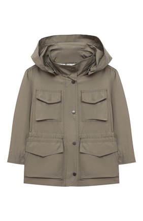 Детская парка с капюшоном BRUNELLO CUCINELLI хаки цвета по цене 79950 руб., арт. BB5740431A | Фото 1 Детская парка с капюшоном BRUNELLO CUCINELLI хаки цвета, арт. BB5740431A | Фото 1 (Материал внешний: Хлопок, Синтетический материал; Девочки Кросс-КТ: Парка-верхняя одежда; Материал подклада: Вискоза; Рукава: Длинные; Кросс-КТ: Сезон: демисезон; Ростовка одежда: 4 года | 104 см, 6 лет | 116 см)