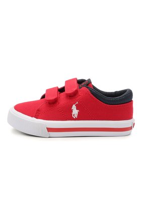 Детские текстильные кеды POLO RALPH LAUREN красного цвета по цене 6340 руб., арт. 12-RF102963/T0DDLER | Фото 2 Детские текстильные кеды POLO RALPH LAUREN красного цвета, арт. 12-RF102963/T0DDLER | Фото 2 (Материал внутренний: Текстиль; Материал внешний: Текстиль)
