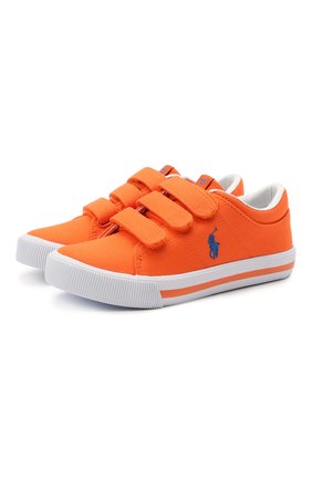Детские текстильные кеды POLO RALPH LAUREN оранжевого цвета по цене 7670 руб., арт. 12-RF102964/CHILDREN | Фото 1 Детские текстильные кеды POLO RALPH LAUREN оранжевого цвета, арт. 12-RF102964/CHILDREN | Фото 1 (Материал внутренний: Текстиль; Материал внешний: Текстиль; Кросс-КТ: велькро)