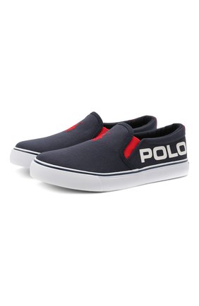 Детские текстильные слипоны POLO RALPH LAUREN синего цвета по цене 7895 руб., арт. 12-RF102994/JUNI0R | Фото 1 Детские текстильные слипоны POLO RALPH LAUREN синего цвета, арт. 12-RF102994/JUNI0R | Фото 1 (Материал внутренний: Текстиль; Материал внешний: Текстиль)