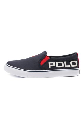 Детские текстильные слипоны POLO RALPH LAUREN синего цвета по цене 7895 руб., арт. 12-RF102994/JUNI0R | Фото 2 Детские текстильные слипоны POLO RALPH LAUREN синего цвета, арт. 12-RF102994/JUNI0R | Фото 2 (Материал внутренний: Текстиль; Материал внешний: Текстиль)