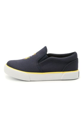 Детские текстильные слипоны POLO RALPH LAUREN синего цвета по цене 6995 руб., арт. 12-RF103067/T0DDLER | Фото 2 Детские текстильные слипоны POLO RALPH LAUREN синего цвета, арт. 12-RF103067/T0DDLER | Фото 2