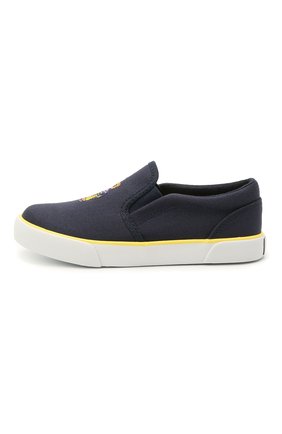 Детские текстильные слипоны POLO RALPH LAUREN синего цвета по цене 7445 руб., арт. 12-RF103067/CHILDREN | Фото 2 Детские текстильные слипоны POLO RALPH LAUREN синего цвета, арт. 12-RF103067/CHILDREN | Фото 2