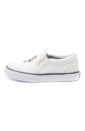 Детские текстильные слипоны POLO RALPH LAUREN белого цвета по цене 6340 руб., арт. 12-RF103092/T0DDLER | Фото 2 Детские текстильные слипоны POLO RALPH LAUREN белого цвета, арт. 12-RF103092/T0DDLER | Фото 2 (Материал внешний: Текстиль; Материал внутренний: Текстиль)