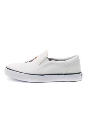 Детские текстильные слипоны POLO RALPH LAUREN белого цвета по цене 6745 руб., арт. 12-RF103092/CHILDREN | Фото 2 Детские текстильные слипоны POLO RALPH LAUREN белого цвета, арт. 12-RF103092/CHILDREN | Фото 2 (Материал внешний: Текстиль; Материал внутренний: Текстиль)