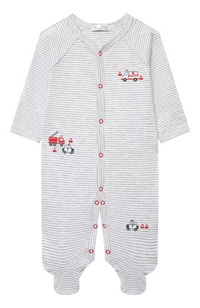 Детский хлопковый комбинезон KISSY KISSY серого цвета по цене 4230 руб., арт. KBQ05634N | Фото 1 Детский хлопковый комбинезон KISSY KISSY серого цвета, арт. KBQ05634N | Фото 1