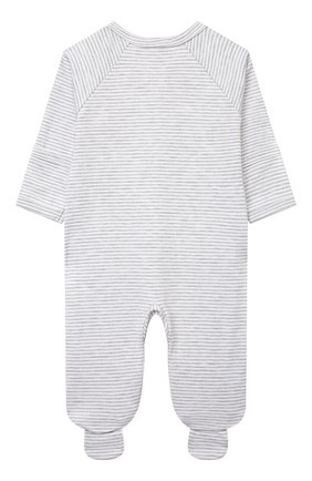 Детский хлопковый комбинезон KISSY KISSY серого цвета по цене 4230 руб., арт. KBQ05634N | Фото 2 Детский хлопковый комбинезон KISSY KISSY серого цвета, арт. KBQ05634N | Фото 2