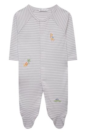 Детский хлопковый комбинезон KISSY KISSY серого цвета по цене 4455 руб., арт. KBQ05763N | Фото 1 Детский хлопковый комбинезон KISSY KISSY серого цвета, арт. KBQ05763N | Фото 1