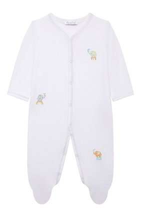 Детский хлопковый комбинезон KISSY KISSY белого цвета по цене 3995 руб., арт. KNQ05976N | Фото 1 Детский хлопковый комбинезон KISSY KISSY белого цвета, арт. KNQ05976N | Фото 1