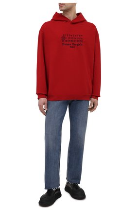 Мужской хлопковое худи MAISON MARGIELA красного цвета по цене 43250 руб., арт. S50GU0163/S25503 | Фото 2 Мужской хлопковое худи MAISON MARGIELA красного цвета, арт. S50GU0163/S25503 | Фото 2