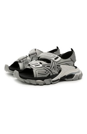 Женские текстильные сандалии track BALENCIAGA серого цвета по цене 59950 руб., арт. 617543/W3AR1 | Фото 1 Женские текстильные сандалии track BALENCIAGA серого цвета, арт. 617543/W3AR1 | Фото 1