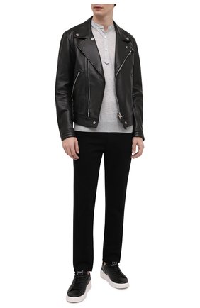 Мужская футболка из вискозы GIORGIO ARMANI серого цвета по цене 47900 руб., арт. 3KSF50/SJYBZ | Фото 2 Мужская футболка из вискозы GIORGIO ARMANI серого цвета, арт. 3KSF50/SJYBZ | Фото 2