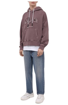 Мужской хлопковое худи PALM ANGELS фиолетового цвета по цене 73050 руб., арт. PMBB058S21FLE0053901 | Фото 2 Мужской хлопковое худи PALM ANGELS фиолетового цвета, арт. PMBB058S21FLE0053901 | Фото 2