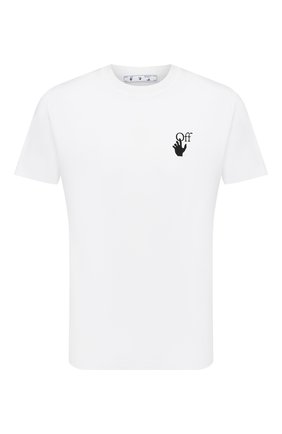 Мужская хлопковая футболка OFF-WHITE белого цвета по цене 27200 руб., арт. 0MAA027S21JER005 | Фото 1 Мужская хлопковая футболка OFF-WHITE белого цвета, арт. 0MAA027S21JER005 | Фото 1