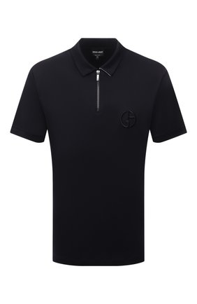 Мужское хлопковое поло GIORGIO ARMANI темно-синего цвета по цене 48200 руб., арт. 3KSF73/SJXDZ | Фото 1 Мужское хлопковое поло GIORGIO ARMANI темно-синего цвета, арт. 3KSF73/SJXDZ | Фото 1