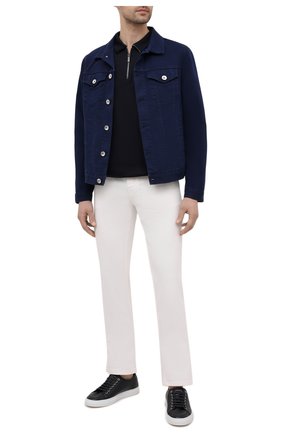 Мужское хлопковое поло GIORGIO ARMANI темно-синего цвета по цене 48200 руб., арт. 3KSF73/SJXDZ | Фото 2 Мужское хлопковое поло GIORGIO ARMANI темно-синего цвета, арт. 3KSF73/SJXDZ | Фото 2