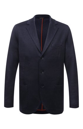 Мужской льняной пиджак LORO PIANA темно-синего цвета по цене 308000 руб., арт. FAL6386 | Фото 1 Мужской льняной пиджак LORO PIANA темно-синего цвета, арт. FAL6386 | Фото 1