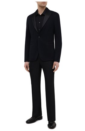 Мужской пиджак Z ZEGNA темно-синего цвета по цене 115000 руб., арт. 977757/1DNKG0 | Фото 2 Мужской пиджак Z ZEGNA темно-синего цвета, арт. 977757/1DNKG0 | Фото 2 (Материал внешний: Синтетический материал, Хлопок; Материал подклада: Вискоза; Длина (для топов): Стандартные; Рукава: Длинные; Случай: Вечерний; Пиджаки М: Прямой; Стили: Классический; 1-2-бортные: Однобортные)