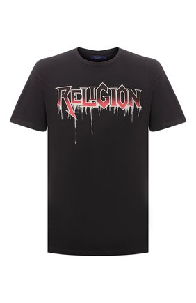 Мужская хлопковая футболка RELIGION темно-серого цвета по цене 4955 руб., арт. 11BRSN96 | Фото 1 Мужская хлопковая футболка RELIGION темно-серого цвета, арт. 11BRSN96 | Фото 1