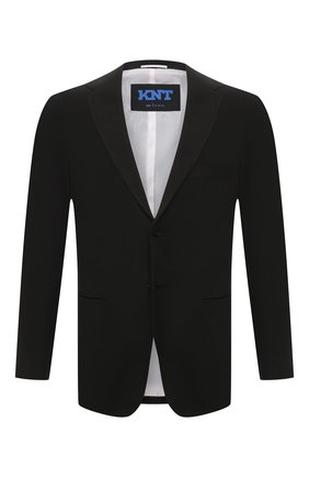 Мужской пиджак KNT черного цвета по цене 445500 руб., арт. UGS0101K06T77 | Фото 1 Мужской пиджак KNT черного цвета, арт. UGS0101K06T77 | Фото 1 (Материал внешний: Синтетический материал; Материал подклада: Купро; Случай: Повседневный; Рукава: Длинные; Длина (для топов): Стандартные; 1-2-бортные: Однобортные; Стили: Кэжуэл; Пиджаки М: Прямой)