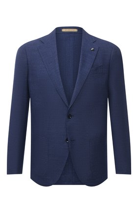 Мужской пиджак из шерсти и шелка SARTORIA LATORRE темно-синего цвета по цене 64000 руб., арт. EF74 70305 | Фото 1 Мужской пиджак из шерсти и шелка SARTORIA LATORRE темно-синего цвета, арт. EF74 70305 | Фото 1