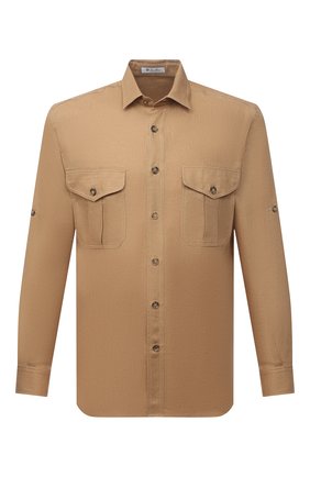 Мужская льняная рубашка LORO PIANA коричневого цвета по цене 88650 руб., арт. FAL6142 | Фото 1 Мужская льняная рубашка LORO PIANA коричневого цвета, арт. FAL6142 | Фото 1