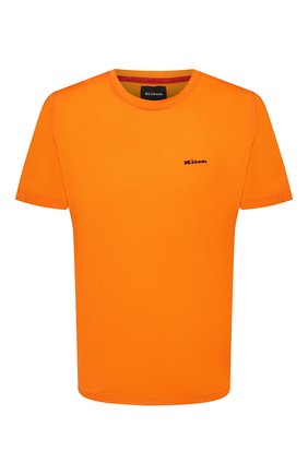 Мужская хлопковая футболка KITON оранжевого цвета, арт. UK1274 | Фото 1 (Материал внешний: Хлопок; Принт: Без принта; Длина (для топов): Стандартные; Стили: Кэжуэл; Рукава: Короткие)