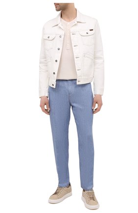 Мужская джинсовая куртка TOM FORD белого цвета, арт. BWJ32/TFD116 | Фото 2 (Стили: Кэжуэл; Рукава: Длинные; Кросс-КТ: Куртка, Деним; Длина (верхняя одежда): Короткие; Материал внешний: Хлопок, Деним; Региональные ограничения белый список (Axapta Mercury): RU)